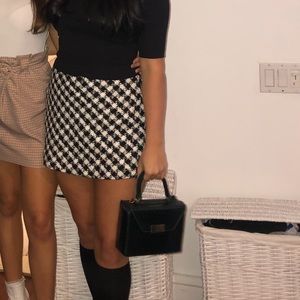 Mini Houndstooth Skirt